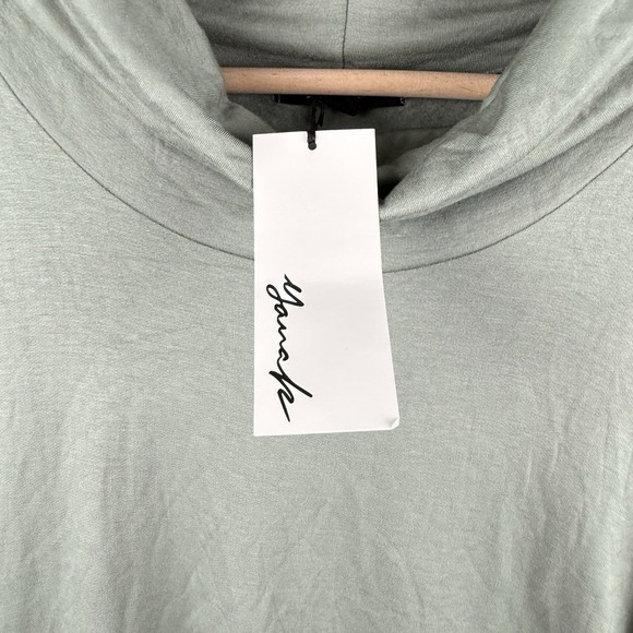 Yana K Sweater Womens One Size Sage Green Fleece Cowl Neck Dolman Sleeve NWT‎ - Picture 6 of 11